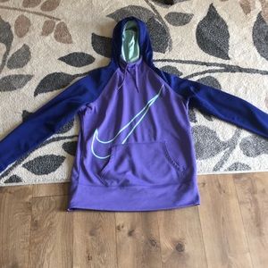 Purple and blue nike hoodie